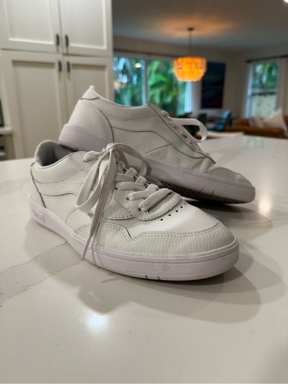 Vans Cruze Too Comfycush Leather Shoe White Women’s 9 Men’s 7.5
